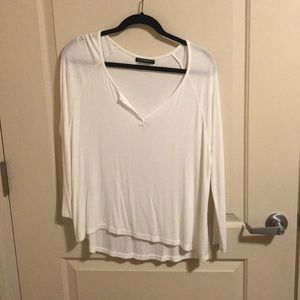 brandy melville white long sleeve shirt